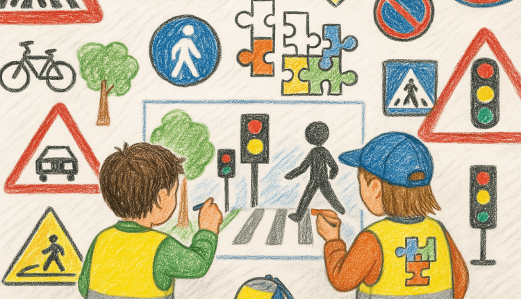 In Sachsen-Anhalt malen Grundschulkinder für mehr Verkehrssicherheit- Sachsen Anhalt’ta Minikler Trafik Güvenliği İçin Çiziyor