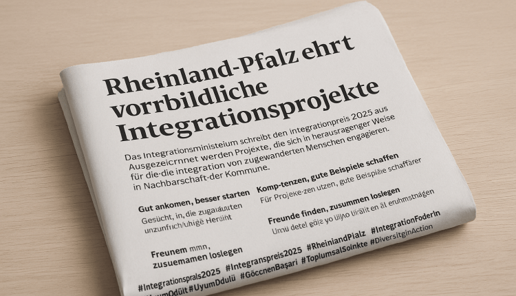 Rheinland-Pfalz sucht vorbildliche Integrationsprojekte- Rheinland-Pfalz’da En İyi Uyum Projeleri Aranıyor