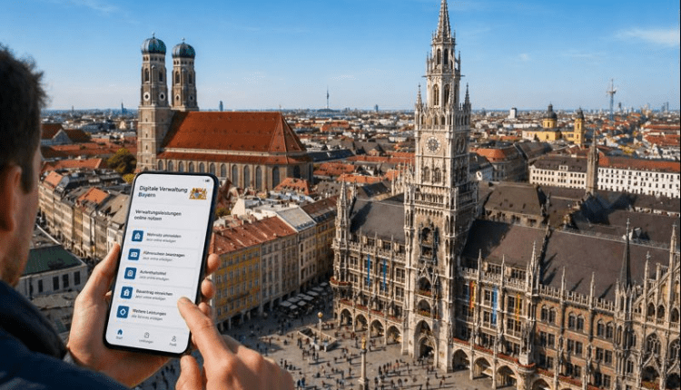 Rathaus im Handy/Devlet cepte