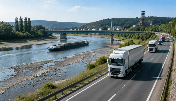 Saarland lockert Lkw-Fahrverbot wegen Niedrigwasser /Düşük su seviyesi kamyon yasağını gevşetti