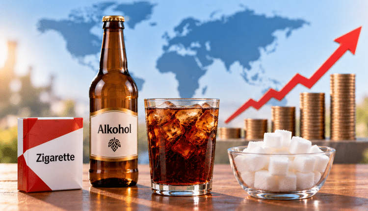 Höhere Steuern für Tabak, Alkohol und Zuckergetränke /Tütün, alkol ve şekerli içeceklerden daha yüksek vergi