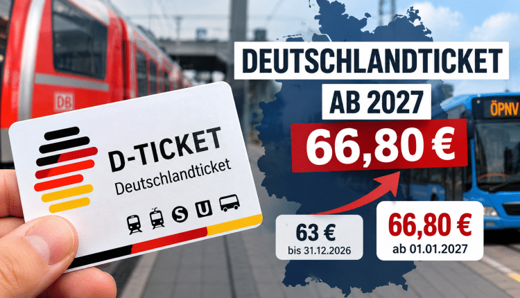 Deutschlandticket kostet ab 2027 monatlich 66,80 €/ Deutschlandticket 2027’de aylık 66,80 Euro olacak