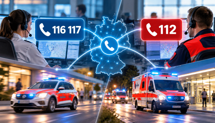 Notrufnummern 116 117 und 112 werden digital vernetzt/116 117 ve 112 dijital olarak birbirine bağlanıyor